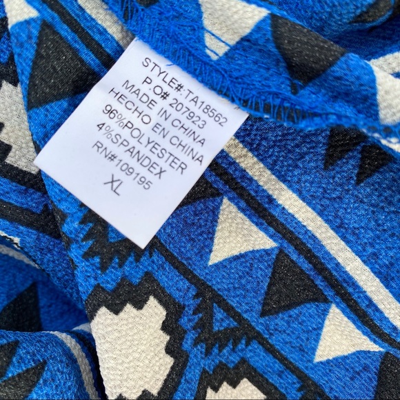 NWT LOVE J  orange/ blue top without sleeves M XL - Picture 11 of 12